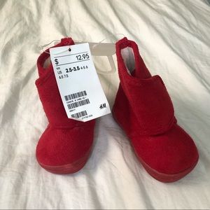 Adorable red suede boots